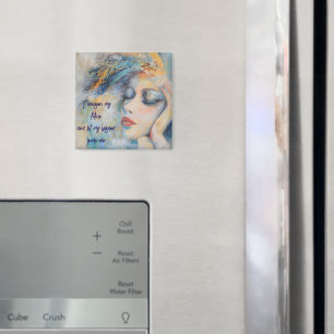 Íman Mulher Mística Com Magneta De Penas