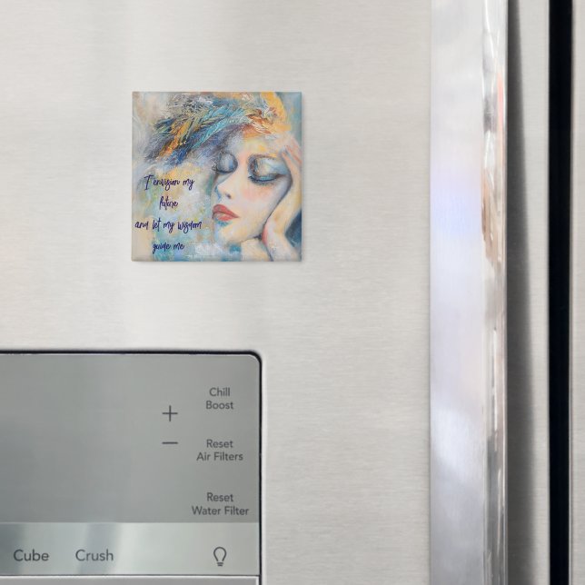 Íman Mulher Mística Com Magneta De Penas (In Situ (Fridge))