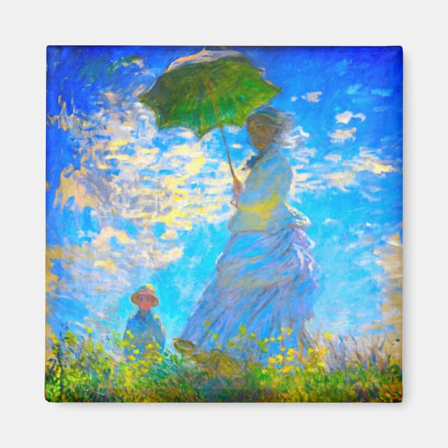 Íman Mulher Monet com Parasol (Frente)