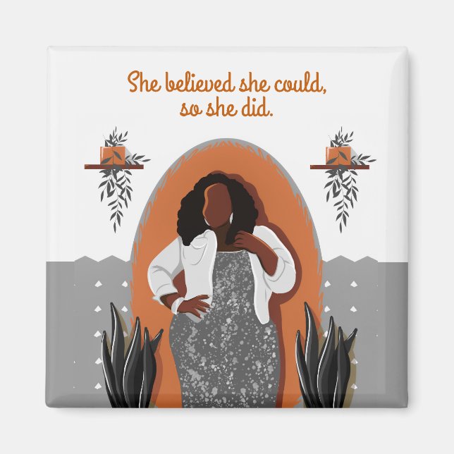 Íman Mulher Negra, Acreditava Que Podia, Então Fez Mães (Frente)