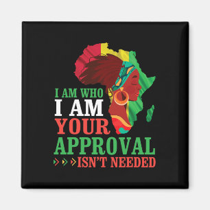Íman Mulher Negra Africana Eu Sou Quem Eu Sou Sua Aprov