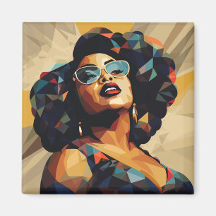 Íman Mulher Negra: Artista Cubista