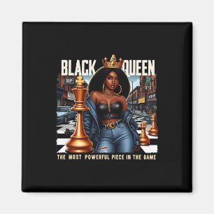 Íman Mulher Negra Cultura Negra Rainha Negra Xadrez Emp