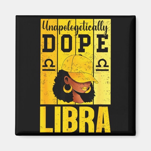Íman Mulher negra de libra unalogicamente Camisa de cap (Frente)