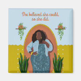 Íman Mulher Negra, Ela Acreditava Que Podia, Então Ela 