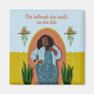Íman Mulher Negra, Ela Acreditava Que Podia, Então Ela