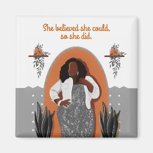 Íman Mulher Negra, Ela Acreditava Que Podia, Então Ela