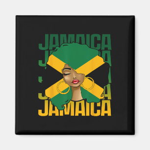 Íman Mulher Negra Feliz Dia da Independência Jamaica