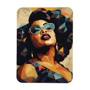 Íman Mulher Negra: Magneta Artista Cubista