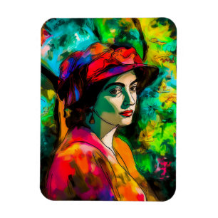 Íman Mulher no Chapéu Vermelho