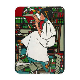 Íman Mulher no ímã da biblioteca