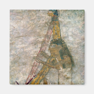 Íman Mulher que joga uma harpa arqueada