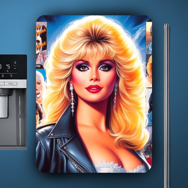 Íman Mulher Retrowave dos Anos 80 (Criador carregado)