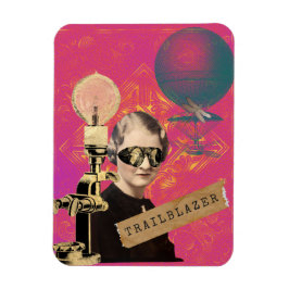 Íman Mulher Steampunk Pioneira Arte Pop