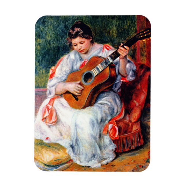 Íman Mulher tocando violão por Pierre Renoir (Vertical)