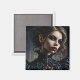 Íman Mulher-Vampiro Gótica com Presas
