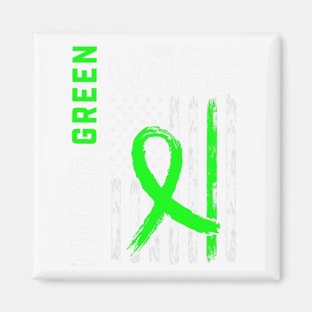 Íman Mulher Verde Doença Renal Cerebral Palsy Awar (Frente)
