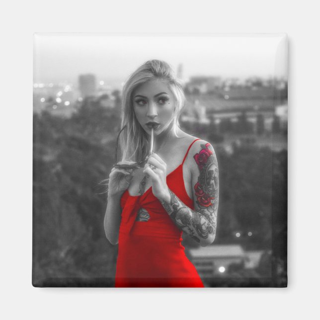 Íman Mulher vermelha (Frente)