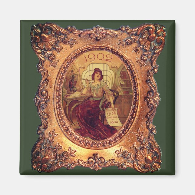 Íman Mulher vitoriana no elegante quadro vitoriano (Frente)