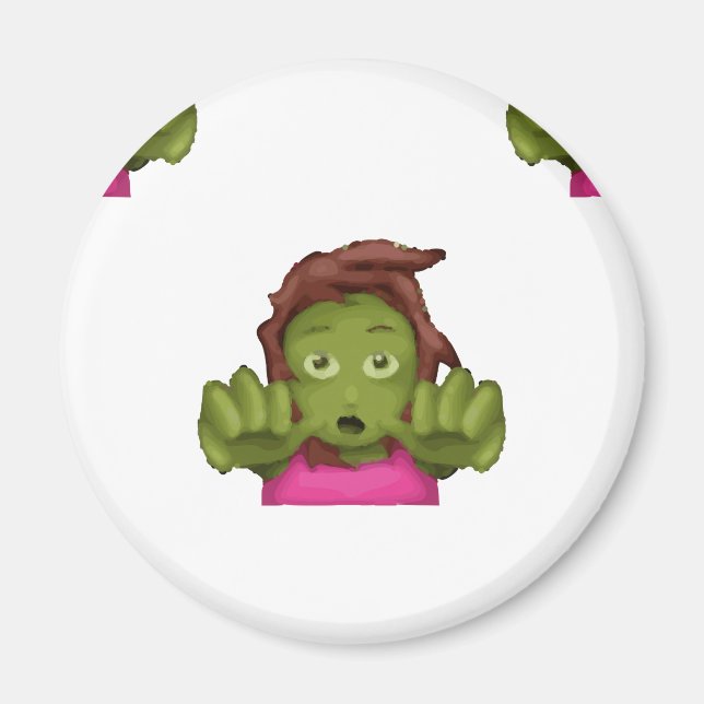 Íman mulher zombie emoji (Frente)