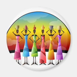 Íman Mulheres Africanas Com Navios