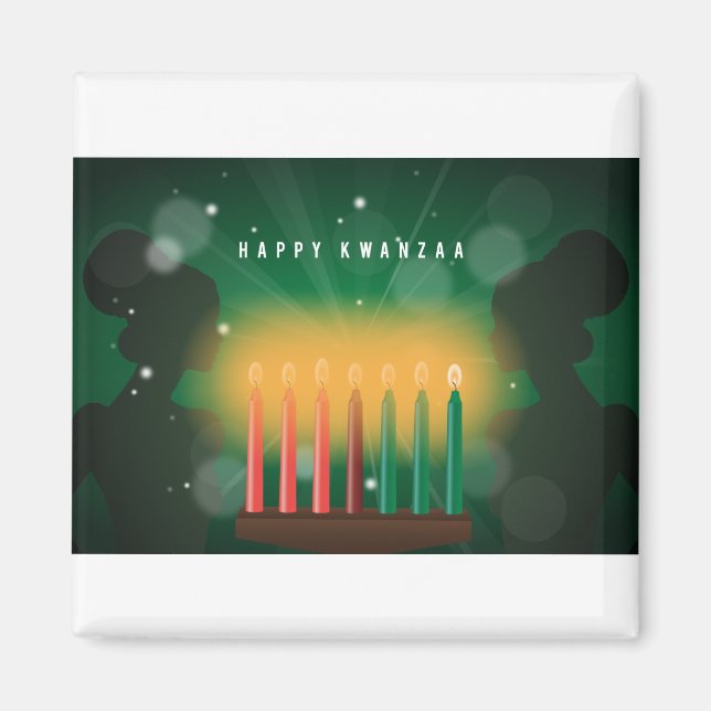 Íman mulheres africanas felizes kwanzaa (Frente)