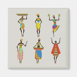 Íman Mulheres africanas ilustradas