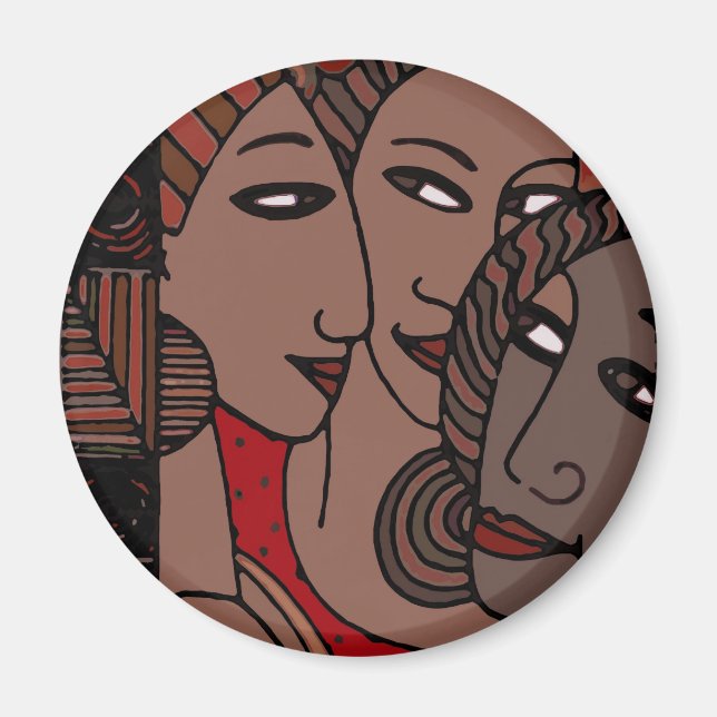 Íman Mulheres Afro-Americanas (Frente)