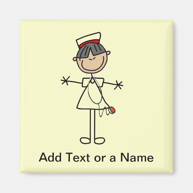 Íman Mulheres Asiáticas Vestidas Figura Enfermeiras T-s (Frente)