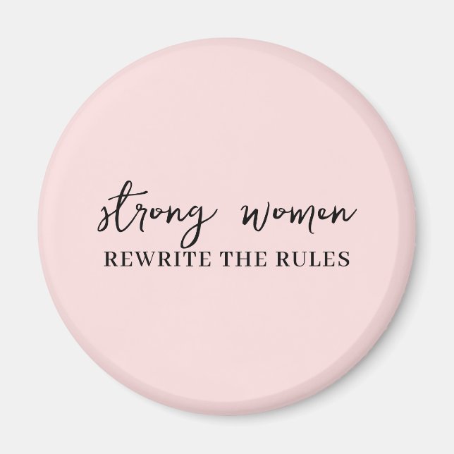Íman Mulheres Bem Comportadas Não Fazem História Rosa (Frente)