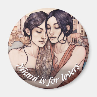 Íman Mulheres Centros de Miami Curtindo Lésbicas Desenh