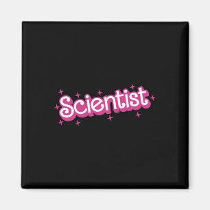 Íman Mulheres Cientista Rosa Retro Professora de Ciênci