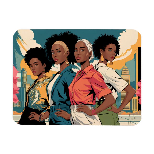 Íman Mulheres com Força na Moda Urbana (Horizontal)