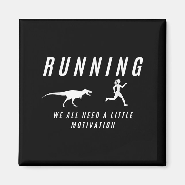 Íman Mulheres Correndo Com Raptor De Motivação Engraçad (Frente)