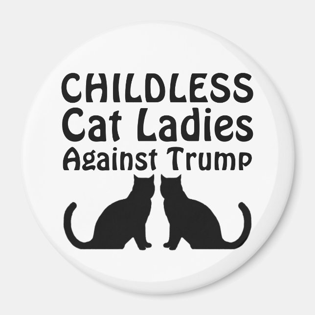 Íman Mulheres De Gato Sem Fios Contra Trump (Frente)