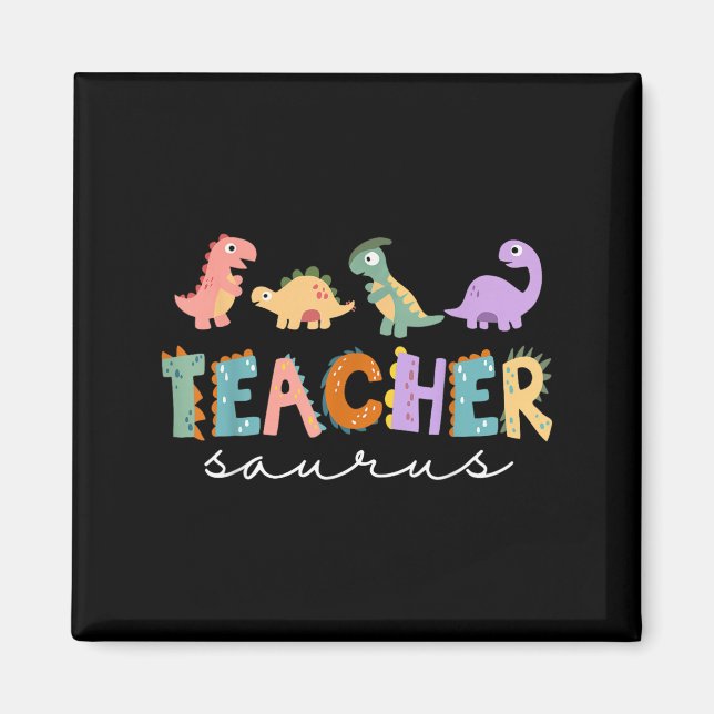 Íman Mulheres Dinossauras Professora Teachersaurus Rex  (Frente)