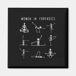 Íman Mulheres Em Ciência Forense Yoga Esqueleto Ps Médi