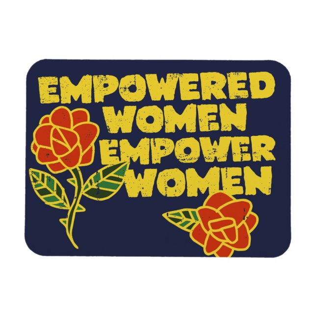 Íman Mulheres Empoderadas Vintage Empoderam Mulheres Ar (Horizontal)