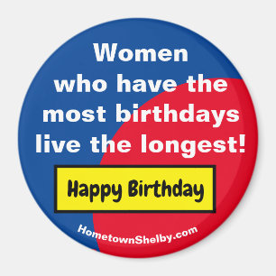 Íman Mulheres Feliz Aniversário Frigorífico Magnet
