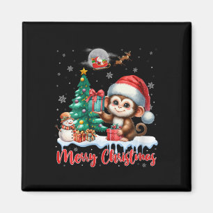 Íman Mulheres Feliz Natal Macaco Macaco Furioso Macaco