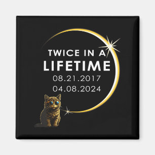 Íman Mulheres Gato Eclipse Solar Total Duas Vezes