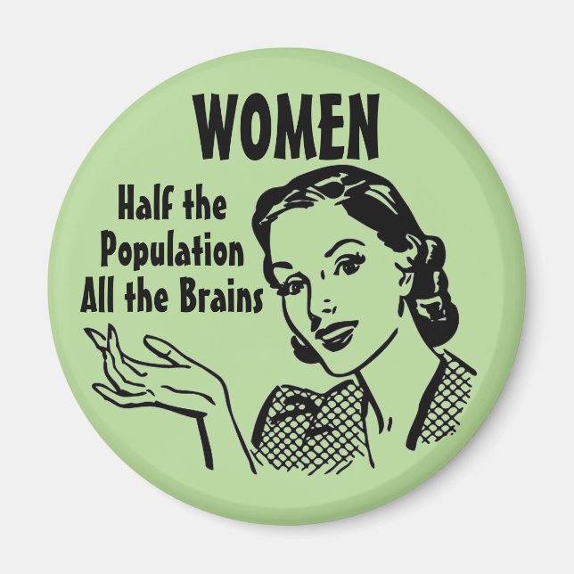 Íman Mulheres Inteligentes Ímã (Frente)