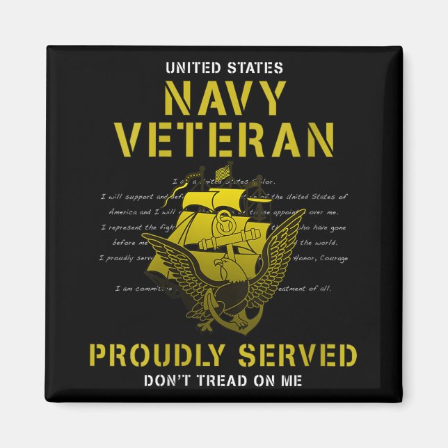 Íman Mulheres Marinho Veterano Com Orgulho Com V-neck (Frente)