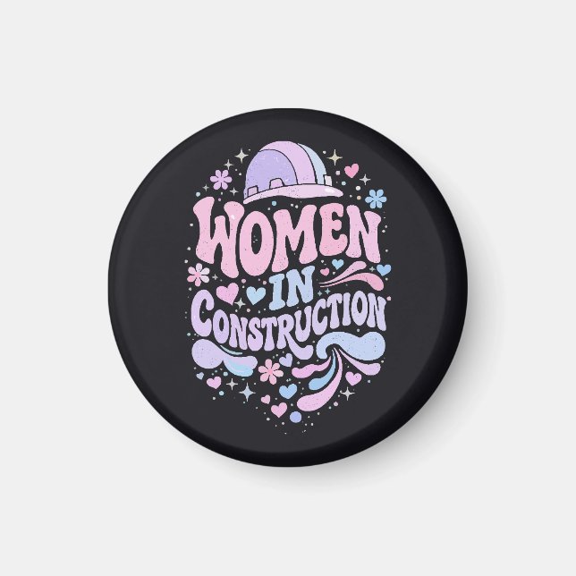 Íman Mulheres na Construção Retro Empoderamento (Frente)