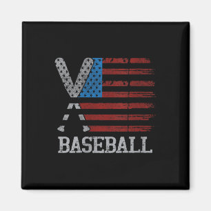 Íman Mulheres Nos Eua Bandeira Baseball Bats Cruzados B