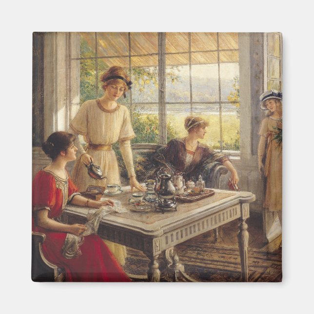 Íman Mulheres Tomando Chá (Frente)