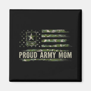 Íman Mulheres Vintage Exército Orgulhoso Mãe Camo Ameri