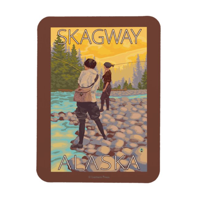 Íman Mulheres Voam Pescado - Skagway, Alasca (Vertical)