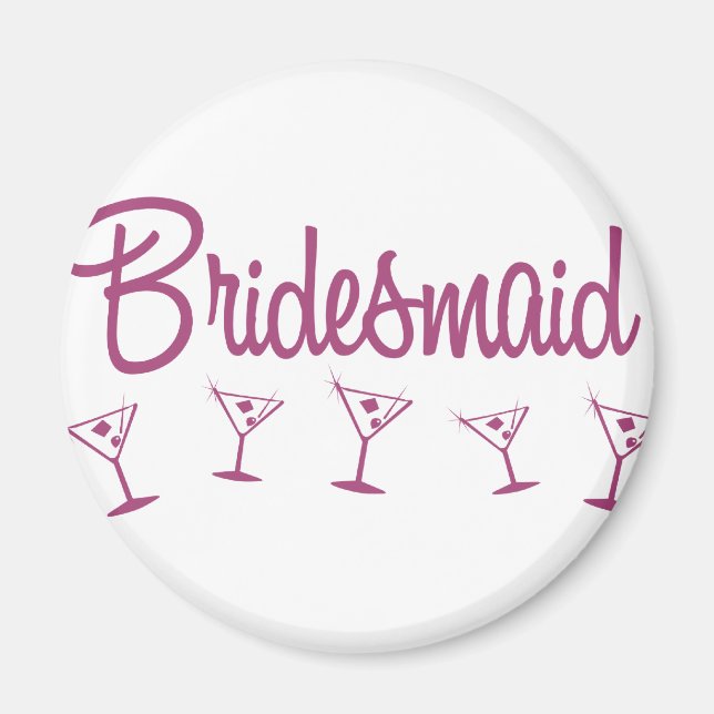 Íman MultiMartini-Bridesmaid-Rosa (Frente)