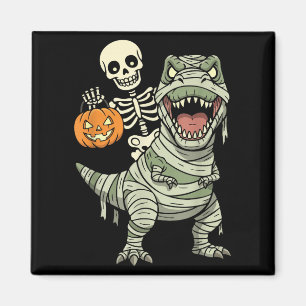 Íman Múmia de Esqueleto Montando Dinossauro T Rex Hallo